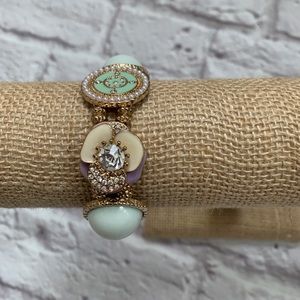 Mint gold and purple bracelet